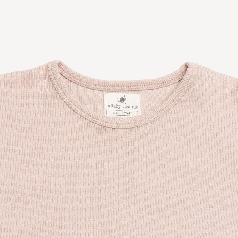 Pure Play Organic RIB T-Shirt - Rosé Blush