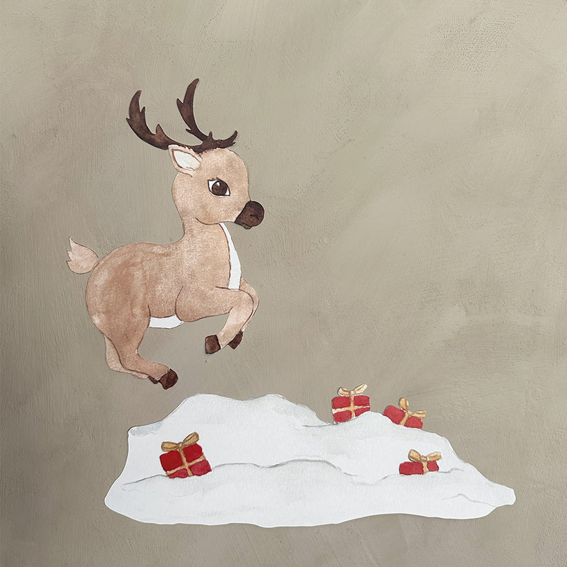 That's Mine - Wand Sticker - Rudolph mit Geschenken