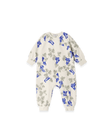 Baby-Onesie aus weicher Bio-Baumwolle mit handgezeichnetem Print, gebürsteter Innenseite, Rippbündchen und Druckknöpfen an Schulter, Schritt & Beinen.

