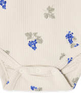 Kurzärmeliger Body für Babys mit schönem handgezeichnetem Aufdruck aus weichem strukturiertem Bio-Baumwoll-Jersey mit Druckknöpfen.