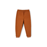 Thermo-Hose aus recyceltem Polyester - Junior. Das Thermoset ist ideal unter Regenkleidung. Thero Hose Frontansicht.