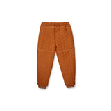 Thermo-Hose aus recyceltem Polyester - Junior. Das Thermoset ist ideal unter Regenkleidung. Thermo Pants Rückansicht.
