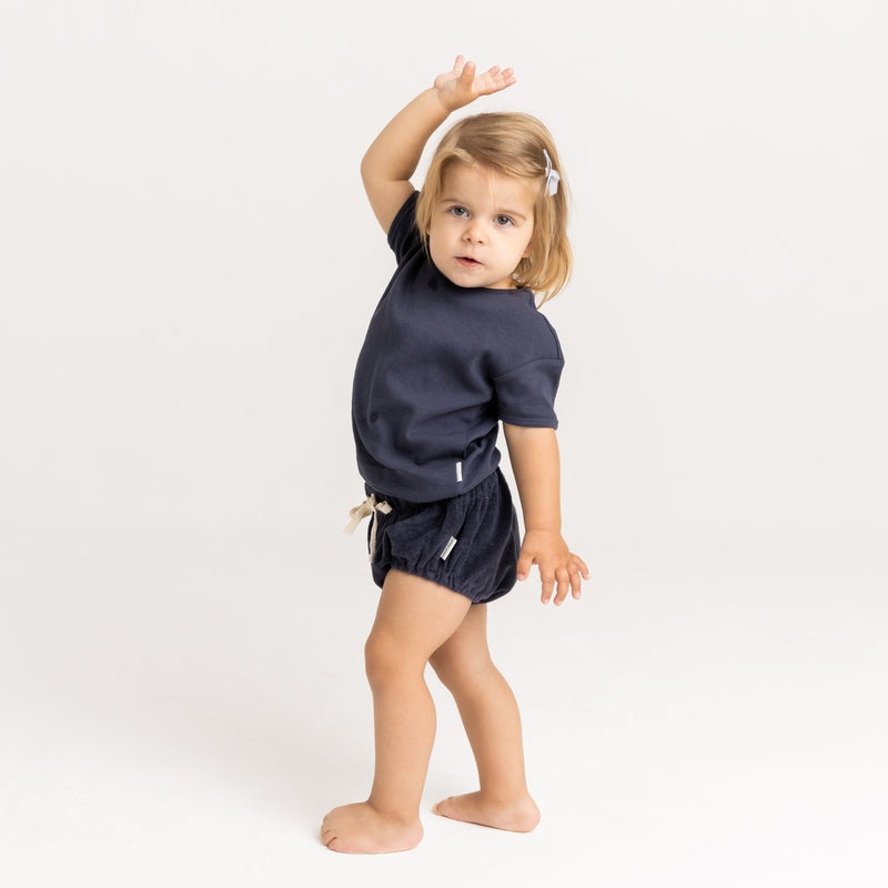 Lullaby Avenue - Set aus Pure Play Organic Shirt & Bloomers - Ink Navy