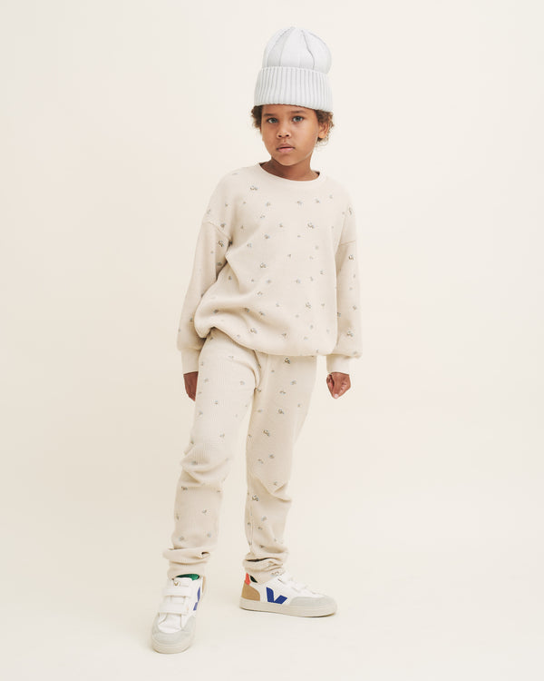 Garbo & Friends - Waffle Leggings "Grace" - beige, LETZTES STÜCK, 98-104 (3-4 Jahre)