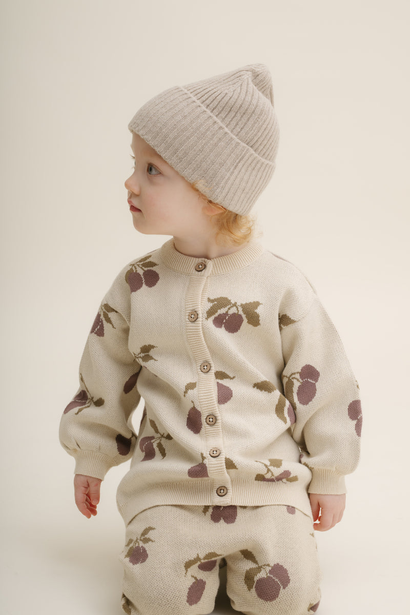 Garbo&Friends - Baby Cardigan - Prune beige - Pflaume