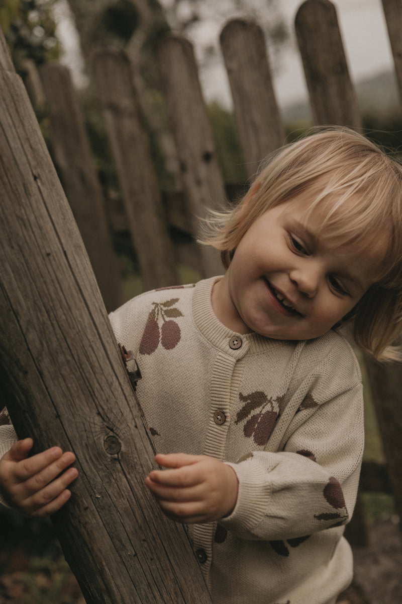 Garbo&Friends - Baby Cardigan - Prune beige - Pflaume