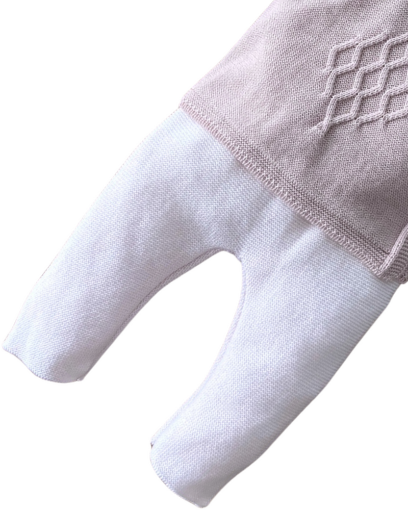 Rosa Baby Leggings aus 100% Merinowolle – weiche, elastische Strickleggings, atmungsaktiv und temperaturregulierend, ideal für empfindliche Haut.
